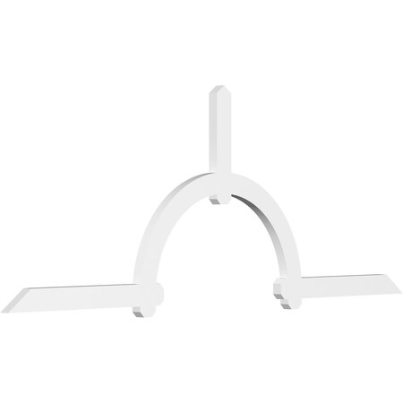 Ekena Millwork Ericson Architectural Grade PVC Gable Bracket, 108"W x 40 1/2"H x 2"D x 4"F, 9/12 Pitch GBP108X41X0204ERI00
